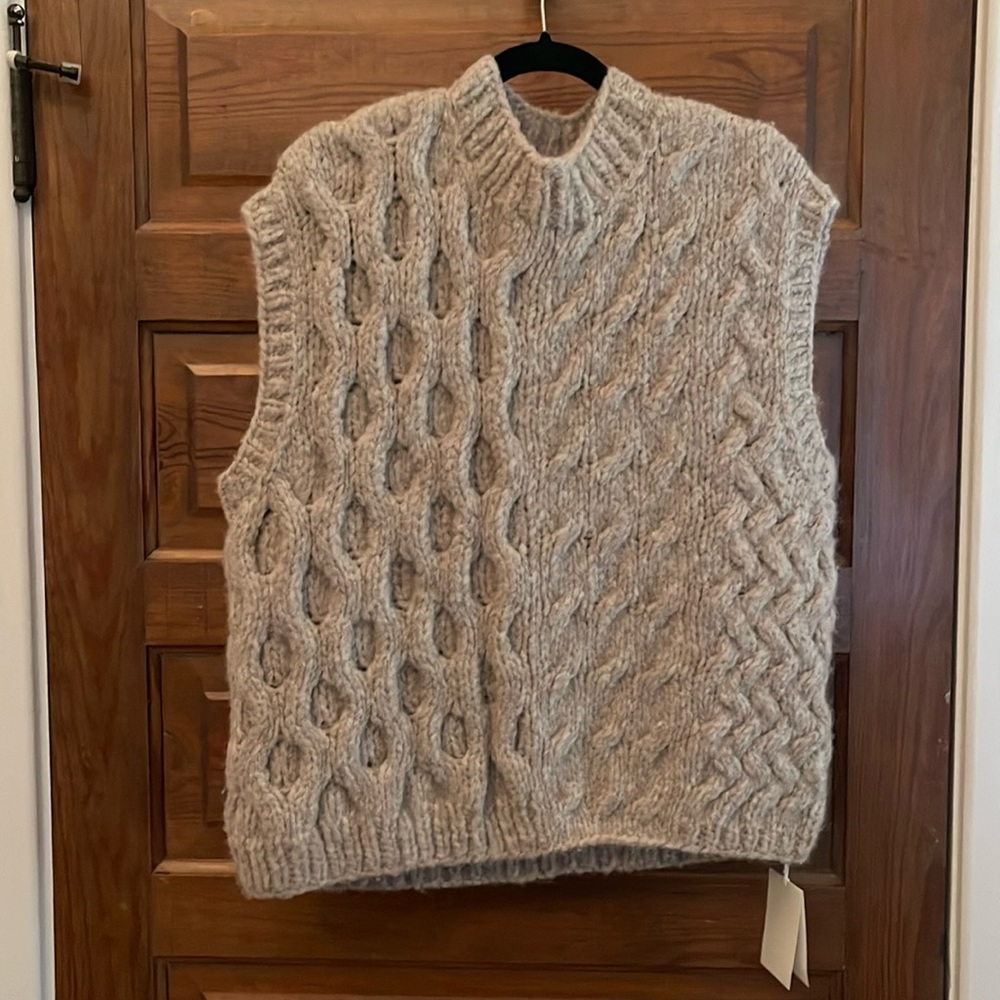NWT Lauren Manoogian Aran sweater vest size 1 color - Aspen